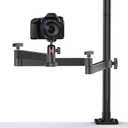 ULANZI Camera Desk Mount Stand with Flexible Arm, Overhead Mount, Articulated Arm with 360 Rotatable Ball Head, Aluminum Desk Mounting Stand for Ring Light/DSLR Camera/Webcam/Panel Light