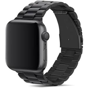 Tasikar Band Compatible with Apple Watch Band 42mm (Series 10) 41mm 40mm 38mm Premium Stainless Steel Metal Replacement Strap Compatible with Apple Watch SE Series 10 9 8 7 6 5 4 3 2 1 (Black)