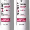 Love Ur Curls Shampoo and Conditioner, Moisturizing and Scalp Cleansing for Curly, Wavy, or Kinky Coily Hair, Vegan and Silicone Free