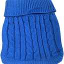Tangpan Turtleneck Classic Straw-Rope Pro Pet Dog Sweater Apparel (Dark Blue,S) (Small (Pack of 1))