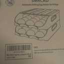 SMRCAD Egg Holder for Fridge, Automatic Steady Rolling Egg Dispenser with Silicone Bumpers & Handle for Refrigerator, Large Capacity Egg Organizer with Lid