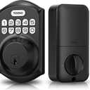 TEEHO TE001 Keyless Entry Door Lock with Keypad - Smart Deadbolt Lock for Front Door with 2 Keys - Auto Lock - Easy Installation - Matte Black (Matte Black)