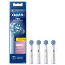 Oral-B Pro Sensitive Clean Electric Toothbrush Replacement Heads, X-Shaped & Extra Soft Bristles for Gentle Brushing & Plaque Removal, Pack of 4 Toothbrush Heads, White