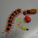 Tipmant Simulation RC Centipede Scolopendra Realistic Remote Control Vehicle Car Animal Insect Large Size Electric Prank Toy Kids Christmas Birthday Gifts (Orange Striped)
