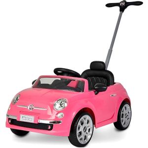 Best Ride On Cars Fiat 500 Push Car, Pink, Large