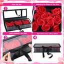 Thiccywoov 2 Pcs Mother Birthday Gift Flower Box with 60 Scented Flowers Mom Letter Shaped Fillable Boxes Floral Gift Packaging for Arrangement Mother's Day, Birthday (Pink, Red)