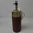 Natural Leather And Gold Table Lamp