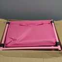 35" L Extra Long Wagons Carts Foldable, 360 LBS Heavy Duty Collapsible Wagon with Wheels, Folding Wagon Portable Utility Cart for Groceries, Shopping, Camping, Sports (Pink)