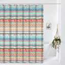 72x84inch Colorful Boho Fabric Shower Curtain Stripe Geometric Classical Retro Pattern Chic Tribe Style for Bathroom Decor Waterproof Bathtub Orange Shower Curtain Liner Durable with Hooks