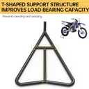 Dirt Bike Triangle Stand, Motorcycle Rear Wheel Paddock Stand, T-shaped Central Support, Solid Steel Structure for 80-500cc Supermoto Motocross Enduro Pit Bike