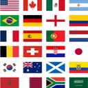 World Soccer Tournament Flags 2026, 24 Countries Flag 5x3 ft for World Cup Decorations, Double Side Flag with 2 Grommets, International Flags for Hotel Stadium Clubs Garden Street Decor (Set 1)
