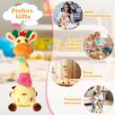 LLUKEME Dancing Giraffe Stuffed Animal Baby Toys Singing Song Toddlers Toy Repeats What You Say Glowing Musical Toy for Baby Birthday Gift