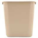Rubbermaid Commercial Products Resin Wastebasket/Trash Can, 7-Gallon/28-Quart, Beige, Plastic, for Bedroom/Bathroom/Office, Fits Under Desk/Sink