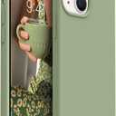 AOTESIER Magnetic for iPhone 13 Mini Case, [Compatible with MagSafe] Food Grade Silicone Phone Case with [Soft Anti-Scratch Protective Lining] Full Body Drop Protection, 5.4 inch, Tea Green