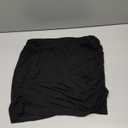 WDIRARA Women's Skirts Split Thigh Front Satin Skirt High Waist Ruched Zip Back WrapMidi Skirt (XL, Black)