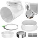 90 Degree Dryer Vent Elbow, Dryer Vent Connector Kit for 4 Inch Hose Duct Pipe Tube Adapter Space Saving Right Angle Connection Attachment for Tight Spaces