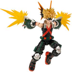 Total Anime Katsuki Bakugo - 6.5-Inch Figure with Swappable Faceplates, Alternate Hands, and Blast Effects