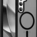 RALEAVO for Samsung Galaxy S22 Case Strong Magnetic Case [Compatible with Magsafe] Slim Shockproof Protective Phone Cover for S22 Phone Case with Translucent Hard Back,Black