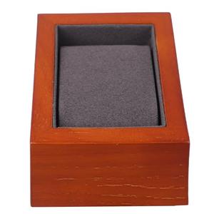 JEWEDECO Wooden Watch Display Case with Bracelet Organizer, Gray Solid Wood Watch Box Organizer 7x9.5x4.5cm for Men and Women Jewelry Storage
