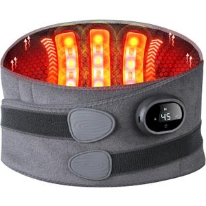 Gelpacks Direct Cordless Heating Pad for Back Pain Relief, Heated Back Belt Abdomen Warmer Lumbar Support, Lumbar Massaager with Heat (Gray)