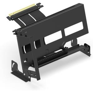 EZDIY-FAB PCIe 4.0 GPU Mount Bracket Graphic Card Holder Multi-Angle Adjustment, Video Card VGA Support Kit with PCIe 4.0 X16 Gen4 17cm/6.69in Riser Cable - Black