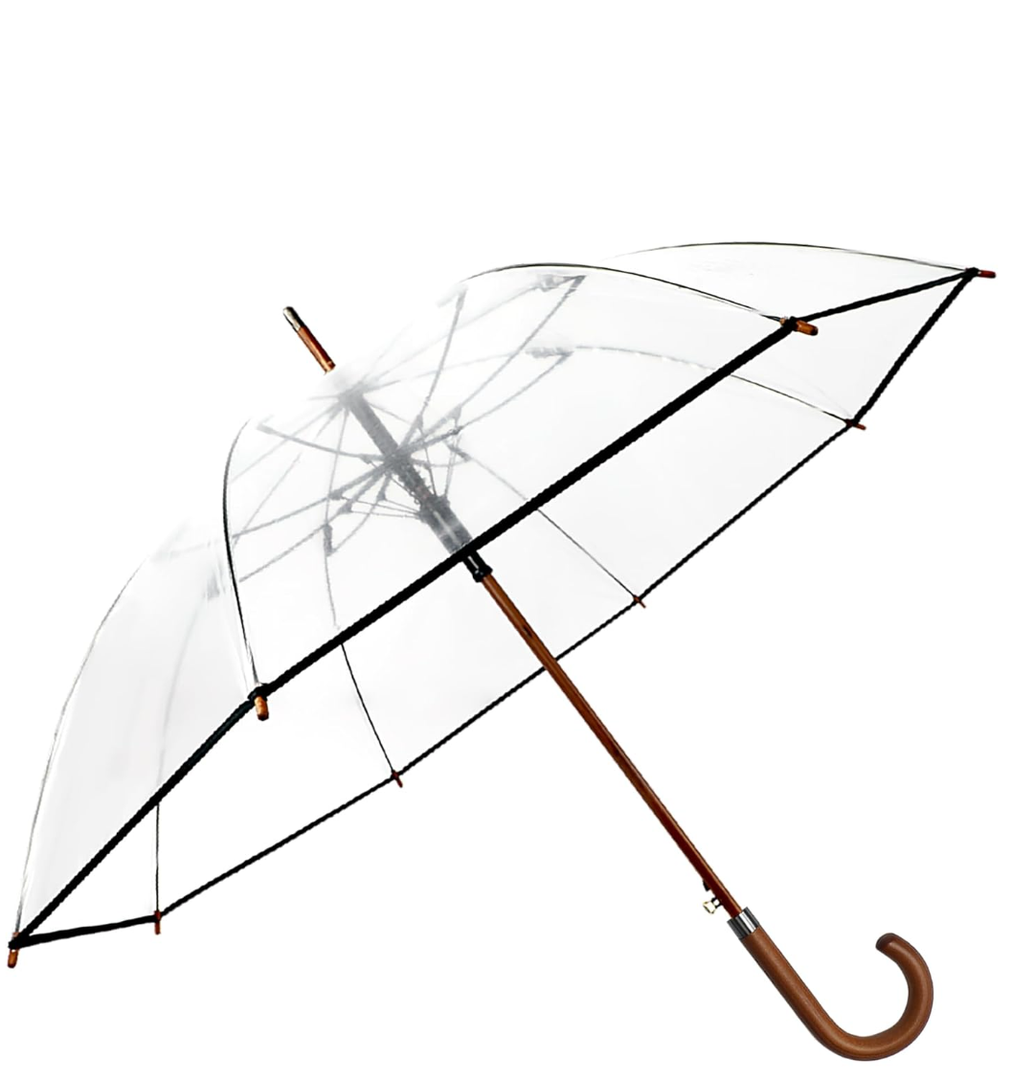 SoulRain 48" Arc Classic Wood Handle Umbrella Auto Open Windproof clear Unbreakable Stick Rain Umbrella
100+ bought in past month