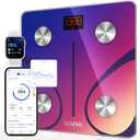 RENPHO Smart Scale for Body Weight, FSA&HSA Eligible, Digital Bathroom Scale BMI Weighing Bluetooth Body Fat Scale, Body Composition Monitor Health Analyzer with Smartphone App (11"/280mm, Red Gradient)