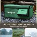 Heated Cat House for Outside, Waterproof Awning & Escape Door Heated Cat Houses for Indoor/Outdoor Cats in Winter, Elevated & Insulated Outdoor Cat Shelter for Feral Cat(Green, 25.2"x16.5"x13")
