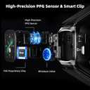 Smart Watch Blood Pressure with Dual Patented Band, Wrist BP Monitor Sleep Monitor Sports Tracking App for Android and iOS Blood Pressure Watch Supports Data Sharing