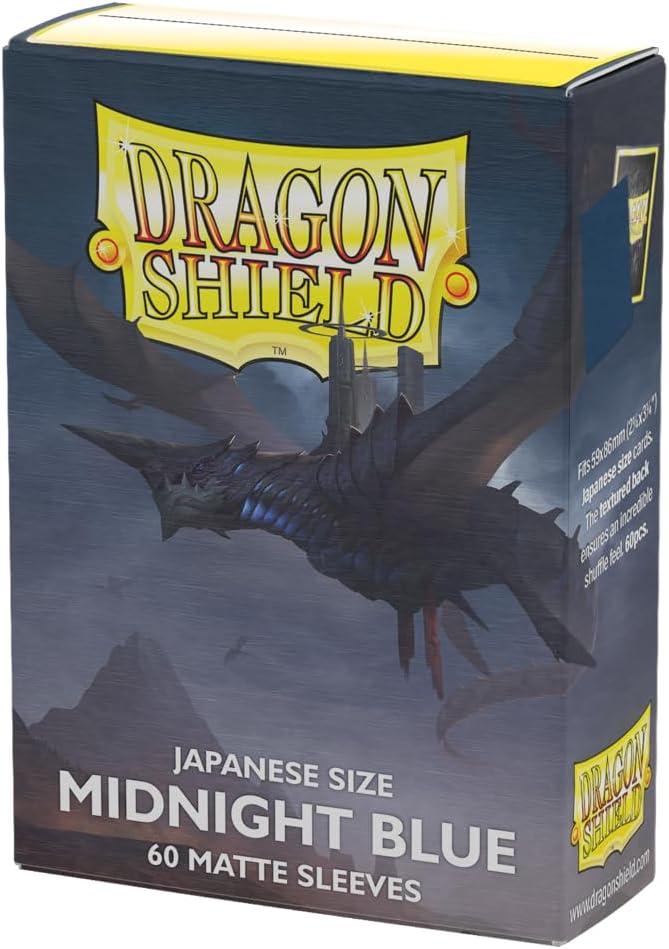 Dragon Shield | Japanese Size Card Matte Sleeves | 60 CT - Smooth & Tough Premium TCG Sleeves - Compatible with Yu-Gi-Oh, Naruto, Cardfight & Vanguard | Midnight Blue