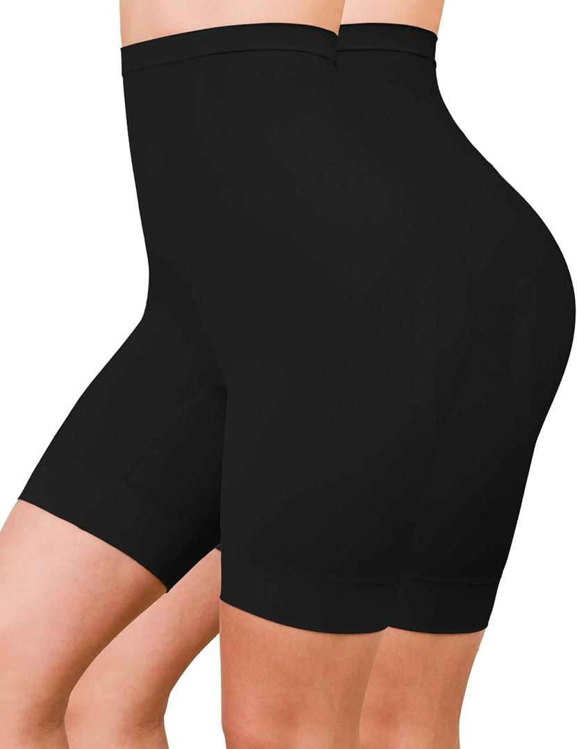 BESTENA Shapewear Tummy Control Shorts for Women High Waisted Seamless Girdles Body Shaper Thigh Slimmer Butt Lifter Panties (Black, XL)