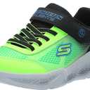 Skechers Kids Skechers Meteor-Lights-KRENDO Sneaker, Black/Blue/Lime, 11 Little Kid
