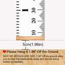 Mibote Baby Growth Height Chart Handing Ruler Wall Decor for Kids, Canvas Removable Height Growth Chart 79" x 7.9" (Black & White)