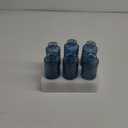 ComSaf Glass Bud Vases Set of 6, Small Diamond Bud Vases in Bulk, Mini Flowers Vases for Centerpieces, Vintage Decor Centerpiece for Table, Wedding Recepetion, Home, Housewarming Gift (Grey Blue)