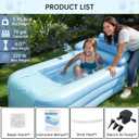 Anfrere Portable Inflatable Bathtub with Electric Air Pump, Foldable Freestanding Tub, Built-in Water Pillow & Back Support, Cup Holder, Insulated PVC, Includes Repair Patches for Indoor/Outdoor Use