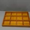 Juvale Wooden Drawer Organizer with 12 Compartments, Divided Tray for Arts and Crafts Supplies, Stationery, Small Items, 12 Grid Sorting Tray, Dark Brown (13.2" x 9.2" x 1.5")