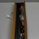 2 Pack Black Curtain Rods for windows 32 to 48 inch, 5/8 inch Splicing Heavy Duty Metal Curtain Rod Set with Brackets