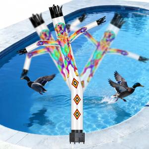 Pool Bird Deterrent Scarecrow Protector, 7 ft, Automatic Swinging and Make a Sound, Keep Birds/Ducks/Heron/Pigeons/Goose/Woodpecker/Crow/Sparrow Away, Widly Used for Pool,Backyard, Boats House Roofs