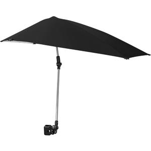 Sport-Brella Versa-Brella SPF 50+ Adjustable Umbrella with Universal Clamp (Jet Black)