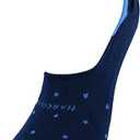 Marcoliani Women's Polka Dot Invisible Touch Liner Sock (Navy)