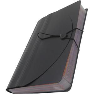 Rainbow Folder Expandable File Organizer Legal Document Holder Paper File Organizer Capacity (Black)