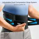 FREETOO Back Braces For Lower Back Pain Relief With 6 Stays, Breathable Back Support Belt For Men/Women For Work, Anti-Skid Lumbar Support Belt With 16-Hole Mesh For Sciatica (L)