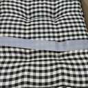 Klear Vu Porch Rocking Chair Cushion Set for Indoor and Outdoor Use, Assembled in The USA, Easy to Clean Stylish Seat and Back Pads with Fabric Ties, 20" x 17" x 2", Gingham Black