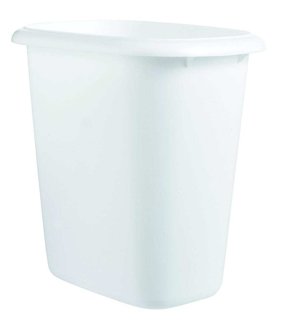 Rubbermaid Vanity Wastebasket, 6 Quart, White FG295300WHTP
