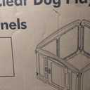 Clear Puppy Playpen Indoor - Ideal for Small & Toy Dogs - Height 24 Inch, 4 Panels, Black