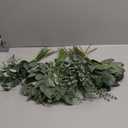 120 Pcs 4 Kinds Mixed Artificial Eucalyptus Leaves Stems Bulk Fake Silver Dollar Eucalyptus Bundle Faux Plants Greenery for DIY Bouquets Floral Arrangement Wedding Engagement Party Decor (Green)