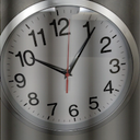 Rohioue Wall Clock Modern 10 Inch Battery Operated Silent Non Ticking Analog Clock Decorative for Bedroom Kitchen Bathroom Office Home Living Room (Silver)