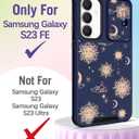 Buleens for Samsung Galaxy S23 FE Case 6.4 Inch - with Ring Stand & Camera Cover Cute Designed Women Girls Sun Moon Stars for Samsung S23 FE Case Compatible with Magsafe
