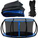 14Ft Round Trampoline Replacement Safety Net 4/5/6/8 Poles Top Ring Enclosure System (Net Only)