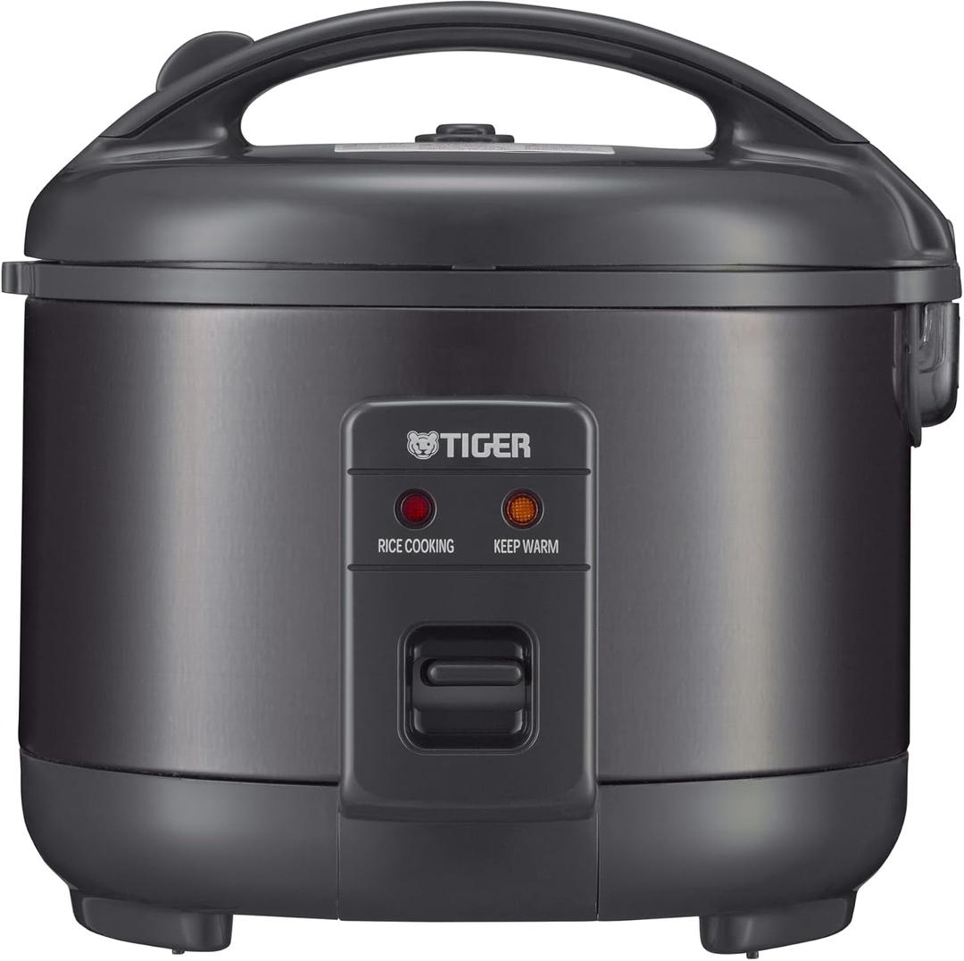 Tiger JNP-S55U-KY 3 Cup Capacity Rice Cooker with Non-Stick Inner Pot, Retractable Power Cord, and Keep Warm up to 12 hours, Black